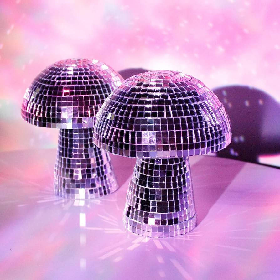 Mushroom Disco Ball for Party, Mirror Disco Ball Mushroom Shape for Table, Desk, Room and Home Ar... | Amazon (US)