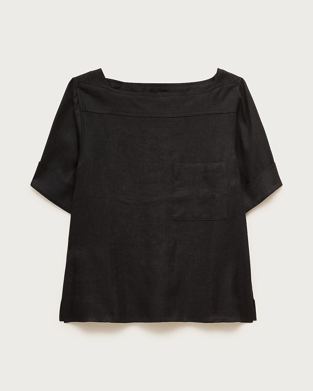 Boatneck tee in linen | J. Crew US