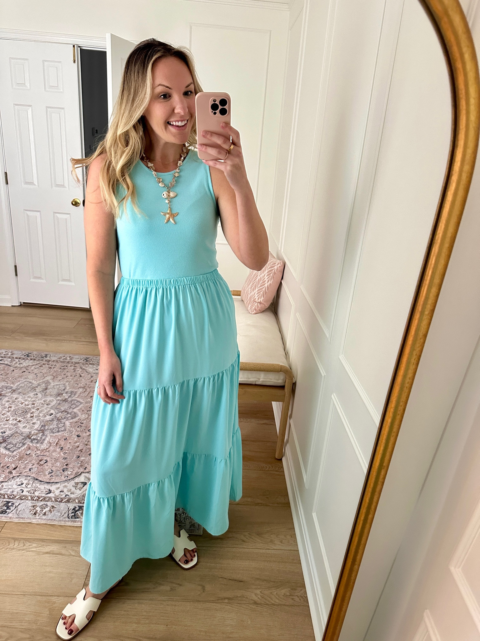 Comes in others colors but loving this bright color for vacation! Wearing a med 

#LTKMidsize #LTKSeasonal #LTKFindsUnder50