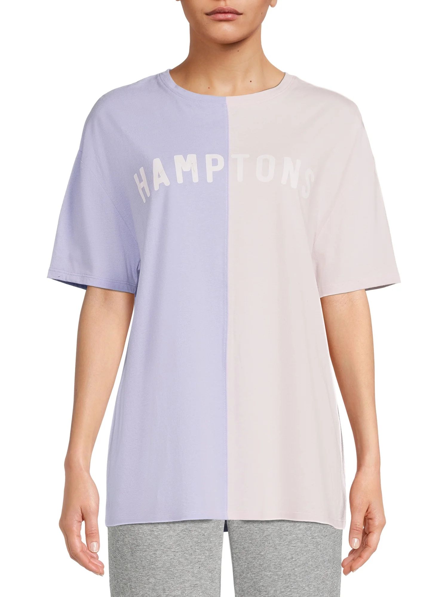 Grayson Social Women's and Women's Plus Hamptons Two-Tone Graphic Sleep Shirt - Walmart.com | Walmart (US)