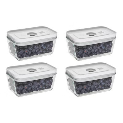ZWILLING Fresh & Save 4-pc Small Glass Vacuum Sealer Food Storage Containers with Airtight Lids | Target
