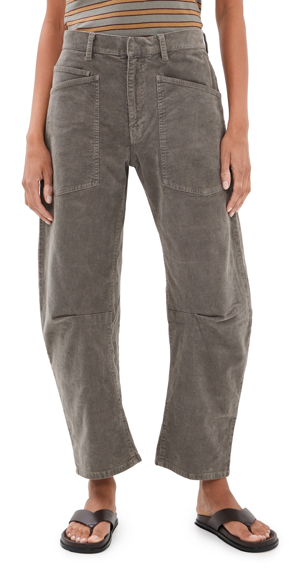 Nili Lotan Shon Barrel Pants Sage Grey 4 | Shopbop