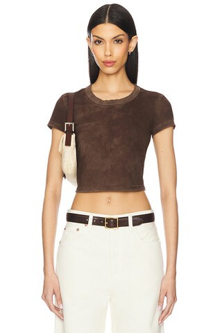 COTTON CITIZEN The Standard Baby Tee in Vintage Chocolate from Revolve.com | Revolve Clothing (Global)