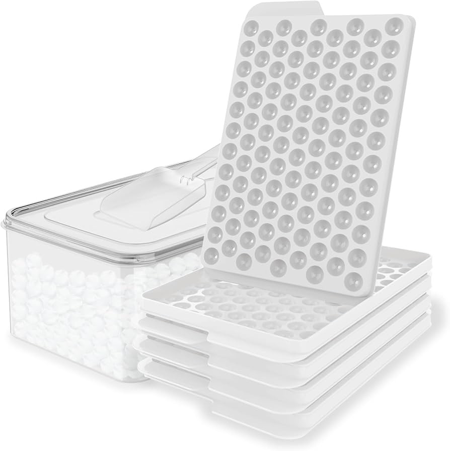 WIBIMEN Mini Ice Cube Trays, Small Tiny Round Pebble Crushed Nugget Ice Trays for Freezer with Li... | Amazon (US)