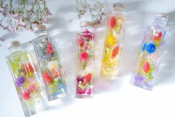 SWEET CANDIES Japanese Herbarium bottle  Unique gift flower | Etsy | Etsy (US)