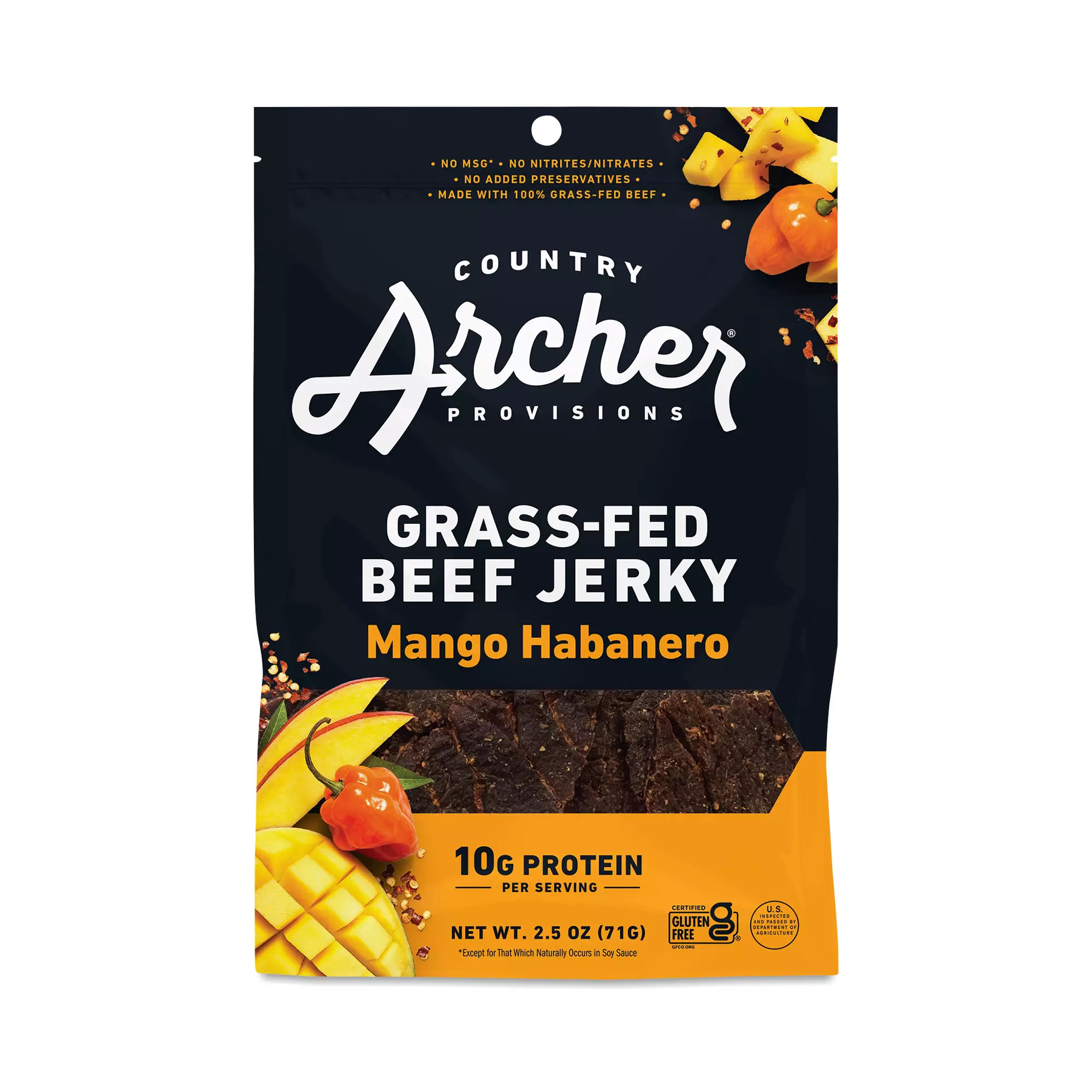 Country Archer, Grass-Fed Beef Jerky, Mango Habanero | Thrive Market