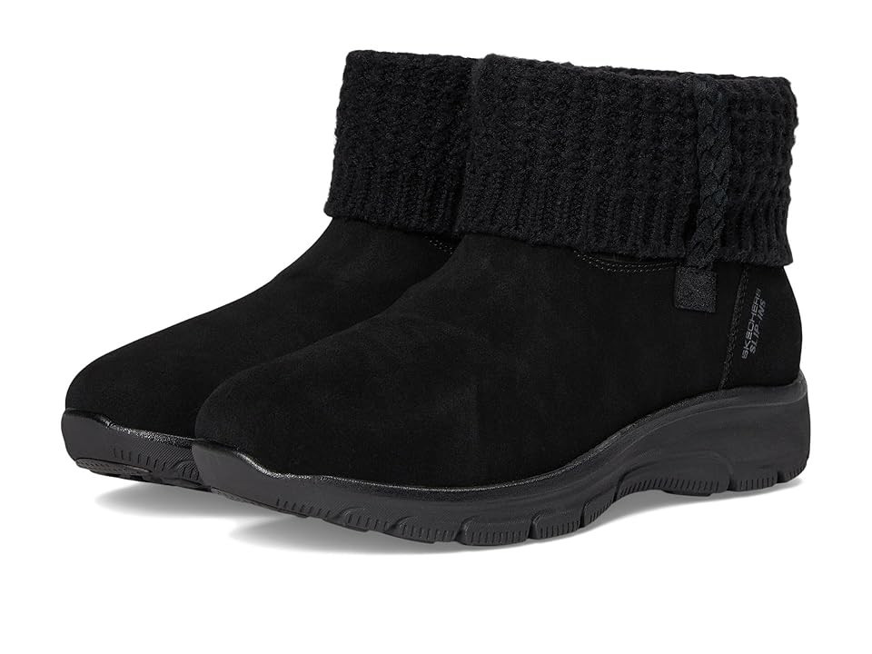 SKECHERS Easy Going - Cozy Lovin Hands Free Slip-ins Women's Boots Black/Black : 9.5 B - Medium, Suede | Zappos