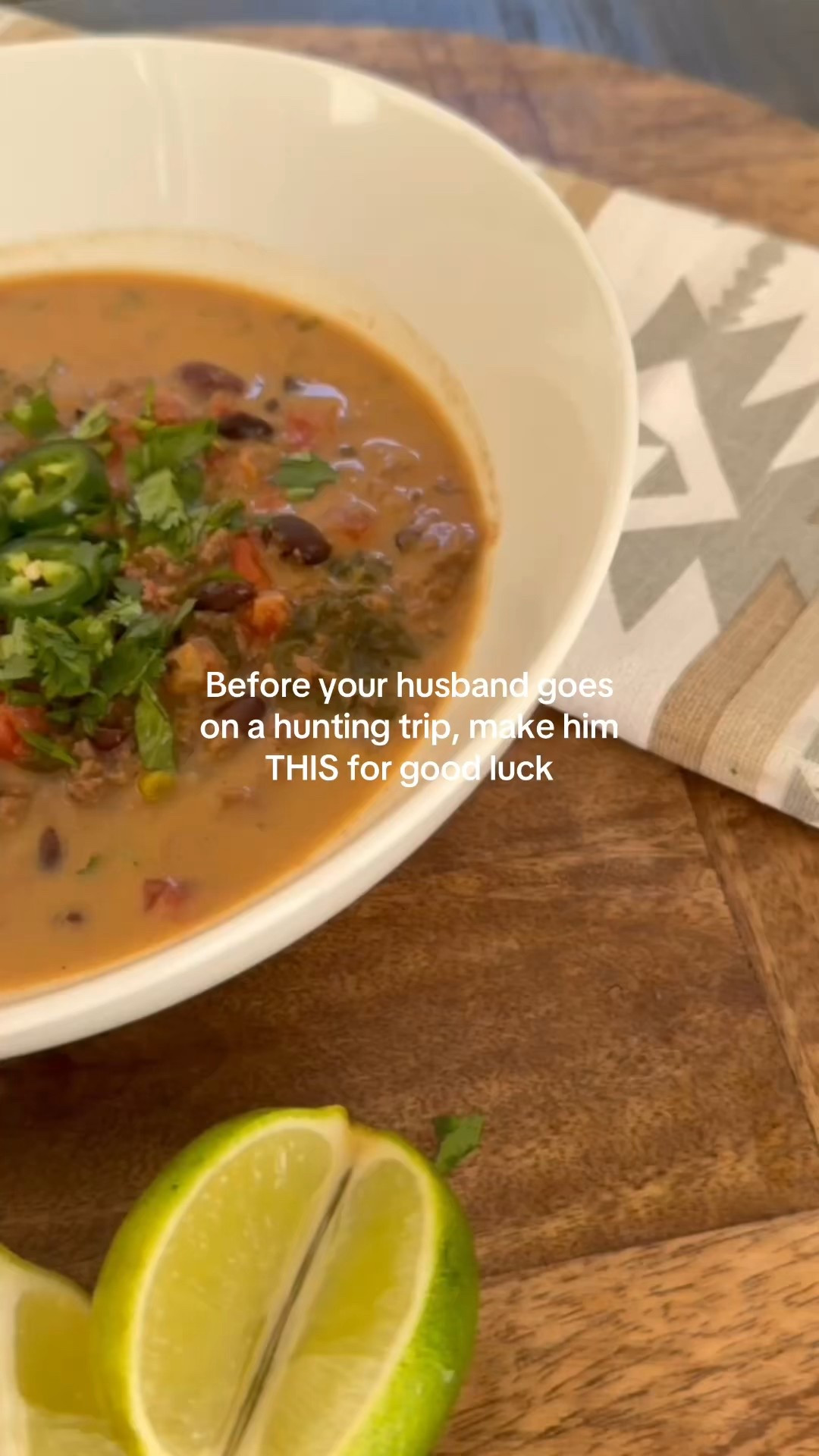WILD GAME TACO SOUP… the easiest wild game weeknight dinner EVER 🌮

Ground elk, Rotel, cream cheese, beans, corn, cilantro, tomatoes, alllll the taco spices & it basically cooks itself in the slow cooker (the biggest win). High-protein, kid-approved, cold-weather perfection. This one’s on repeat in our house all winter long.

What you need:
✔️2 lbs ground wild game
✔️Garlic
✔️Onion
✔️Taco seasoning
✔️Ancho chili powder
✔️Rotel
✔️Cream cheese
✔️Cilantro
✔️Beef broth
✔️Black beans
✔️Corn
✔️Cherry tomatoes
✔️Spinach
✔️Honey
✔️Cumin

Toppings:
✔️Tortilla chips/strips
✔️Jalapeños
✔️Cilantro
✔️Shredded cheese
✔️Sour cream or Greek yogurt
✔️Avocado

How to make it:
1. Brown the meat in a skillet with olive oil. Add garlic & onion and cook until fragrant.
2. Transfer to your slow cooker or Instant Pot.
3. Add ALL remaining ingredients- broth, beans, corn, Rotel, tomatoes, spinach, honey, cilantro, taco seasoning, cumin, ancho chili.
4. Cook on Low 4 hrs or High 2 hrs until creamy & perfectly combined.
5. Load it up with toppings and enjoy the coziest wild game dinner.


#LTKfoodie