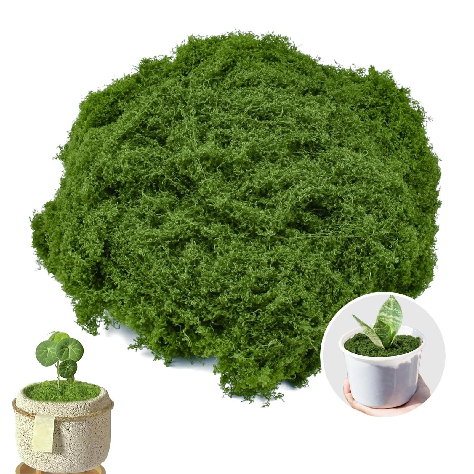 FOEEORT 200g Artificial Moss, Artificial Moss for Indoor Plant Pots, Faux Mos for Crafts DIY Wrea... | Amazon (UK)