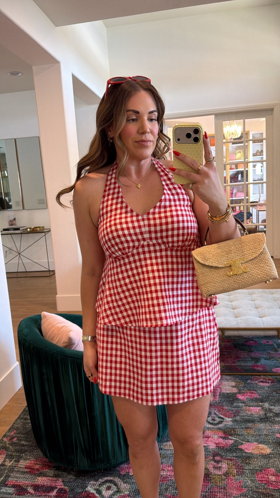 curvy midsize summer look! wearing size large in red gingham top and size medium in red gingham skort. 50% off this weekend!

#LTKSeasonal #LTKSaleAlert #LTKMidsize
