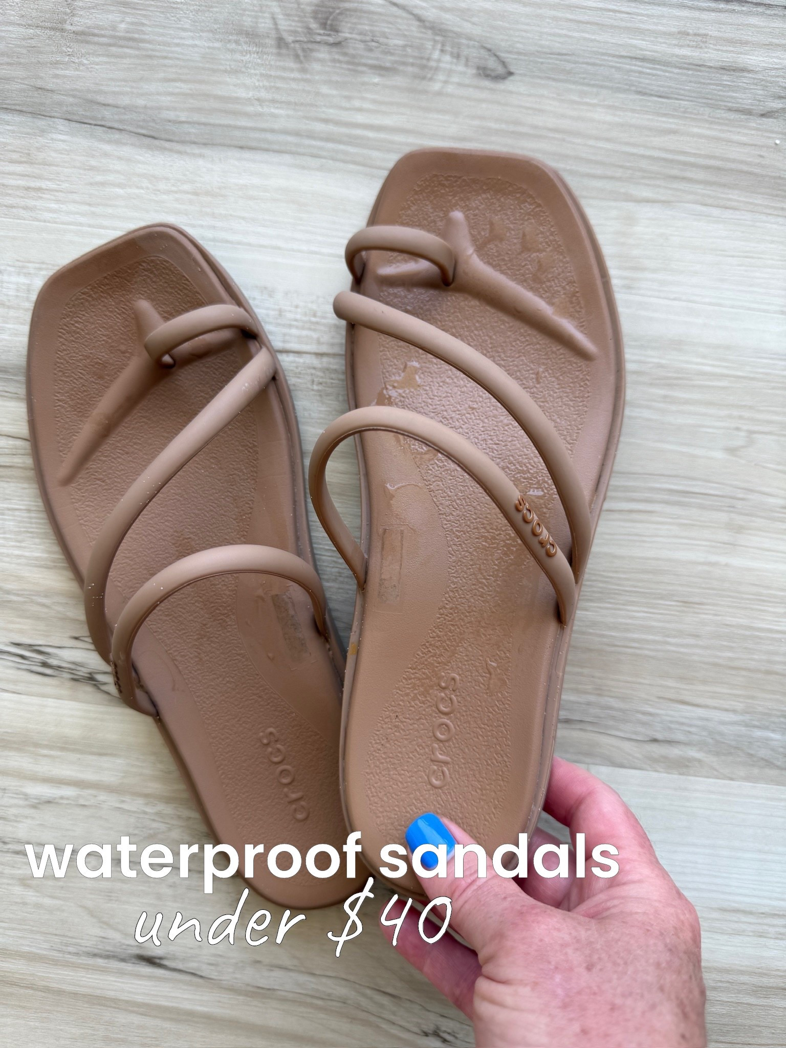 Must have waterproof sandals that are perfect for the beach, pool, lake, walking, literally everything! They are very comfortable slip proof and they dry quickly! I got my true size. There are available in several colors.

@crocs 

#LTKOver40 #LTKSwim #LTKTravel