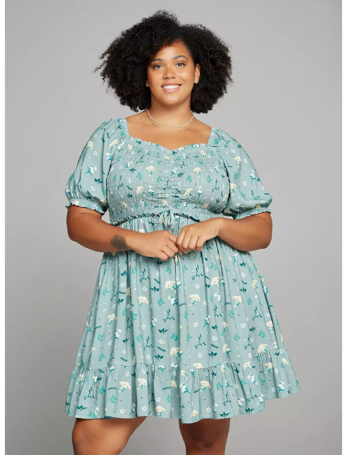 Harry Potter Dobby Floral Plus Size Smock Dress — BoxLunch Exclusive | BoxLunch