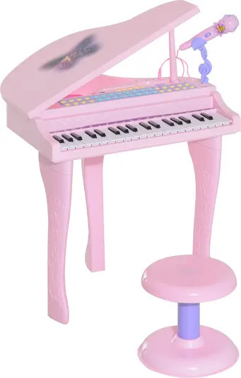 37-Key Kids Piano Keyboard with Microphone, Stool, Built-in Songs | Nordstrom