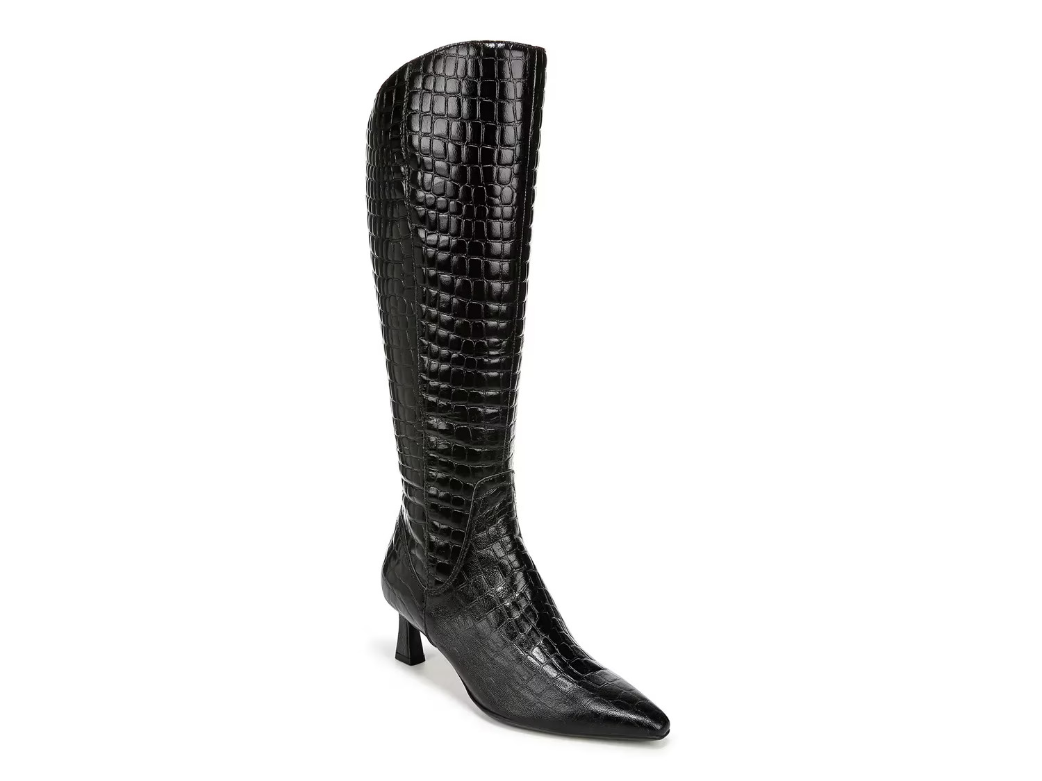 Naturalizer Wide Width Deesha Boot | Women's | Black Croc Print | Size 6 | Boots | DSW