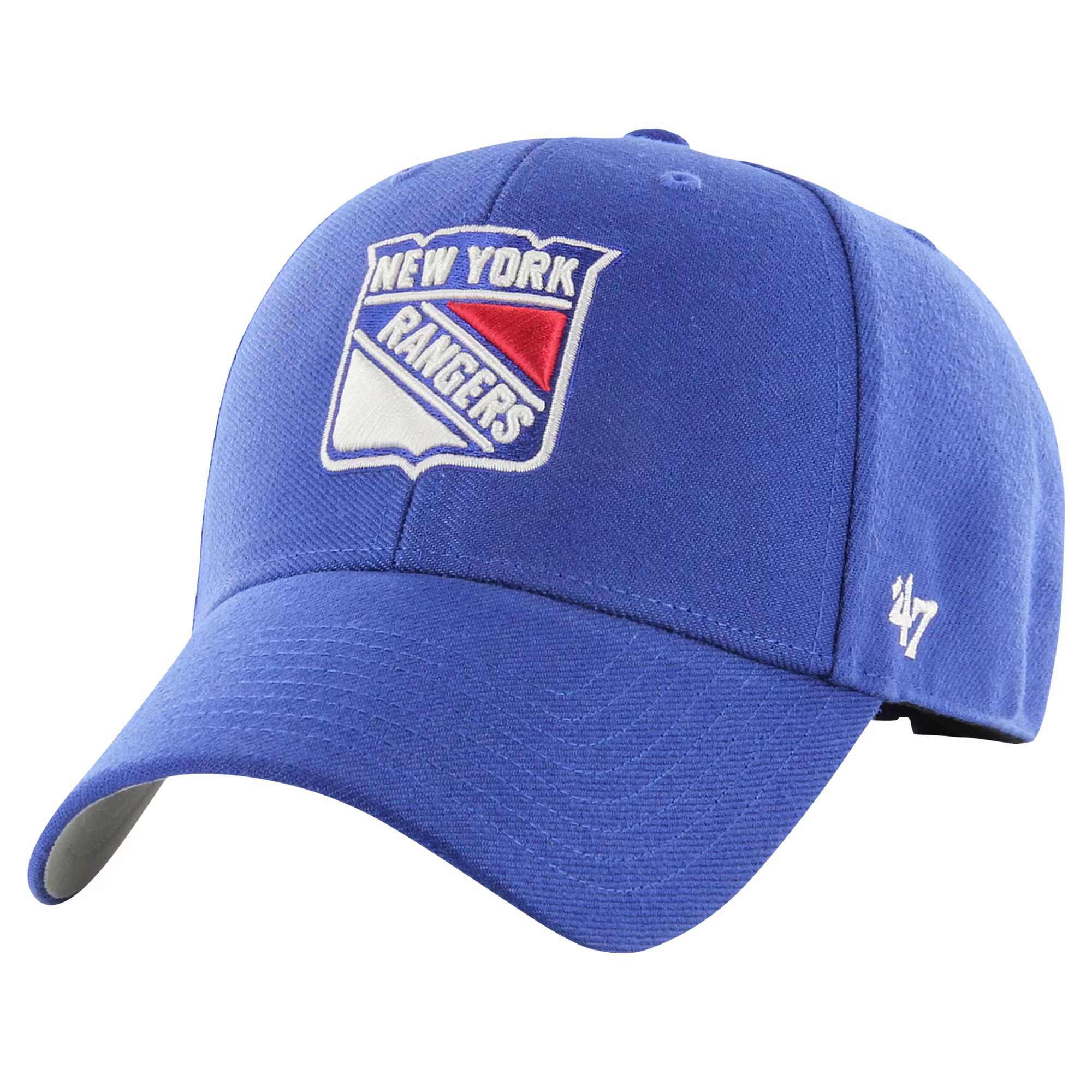 New York Rangers '47 Wordmark Back Strap MVP Adjustable Hat - Blue | Fanatics