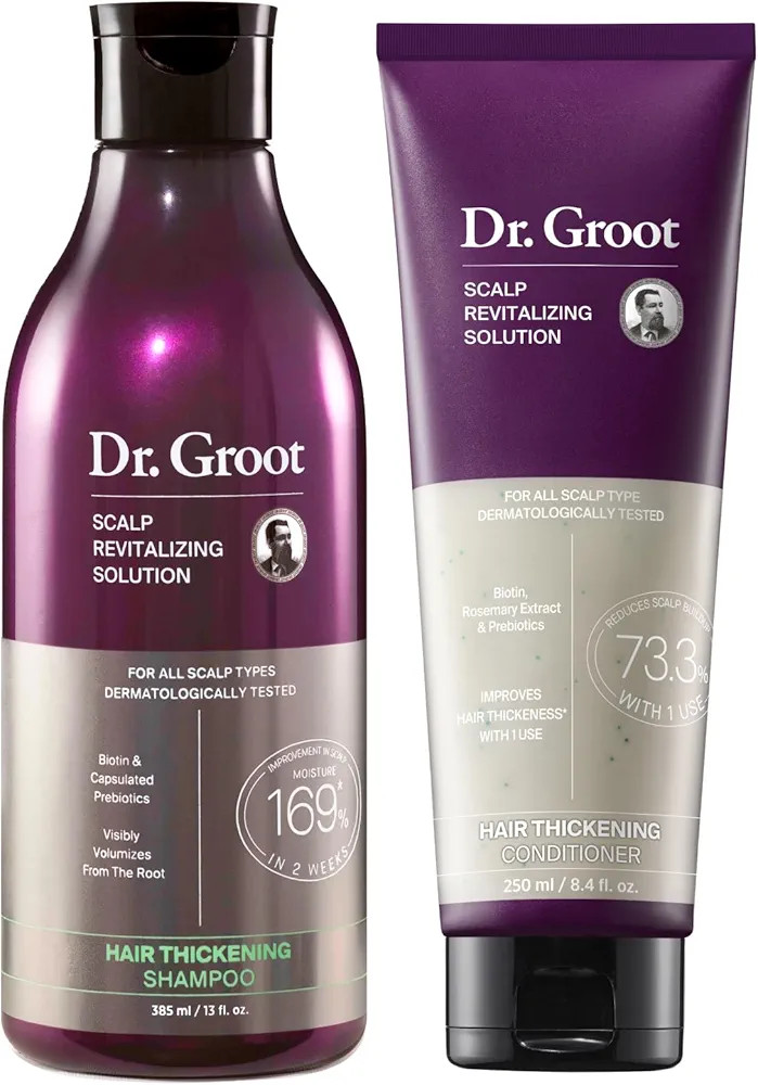 Dr. Groot Thickening Shampoo & Conditioner Set for Hair Loss – Clinical Results with Biotin and... | Amazon (US)