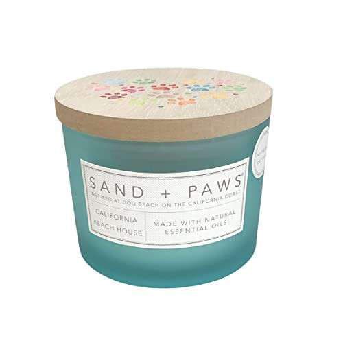 Sand + Paws Scented Candle - California Beach House –Luxurious Air Freshening Jar Candle Neutralize pet Odors and Enhance Home décor – 100% Cotton Lead-Free wicks-12oz | Amazon (US)