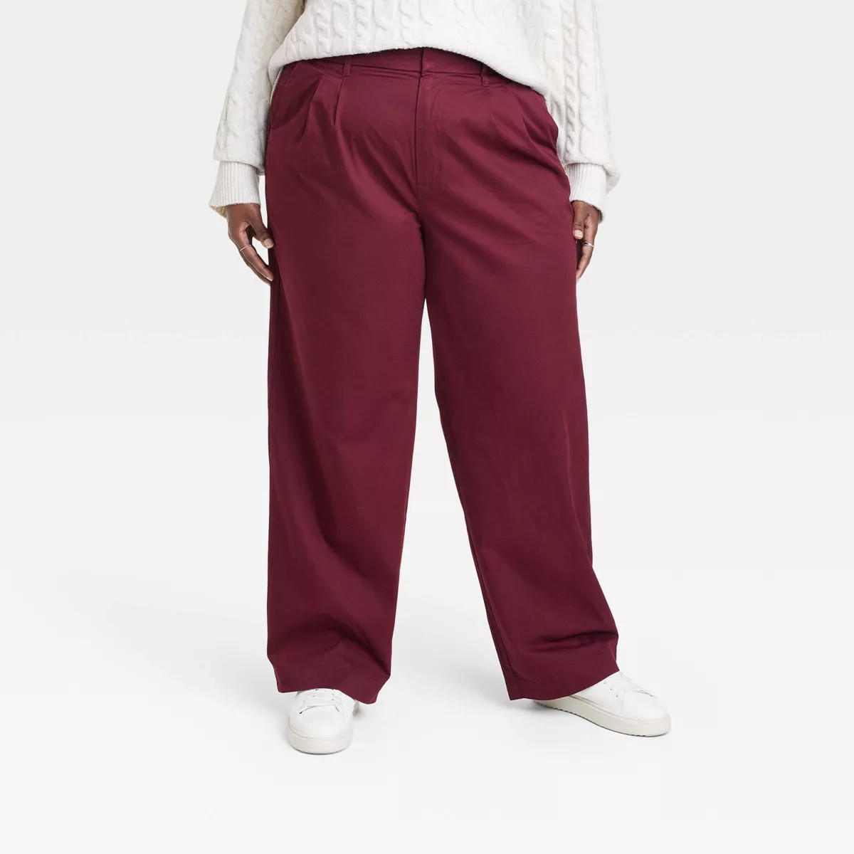 Women's High-Rise Pleat Front Straight Chino Pants - A New Day™ | Target