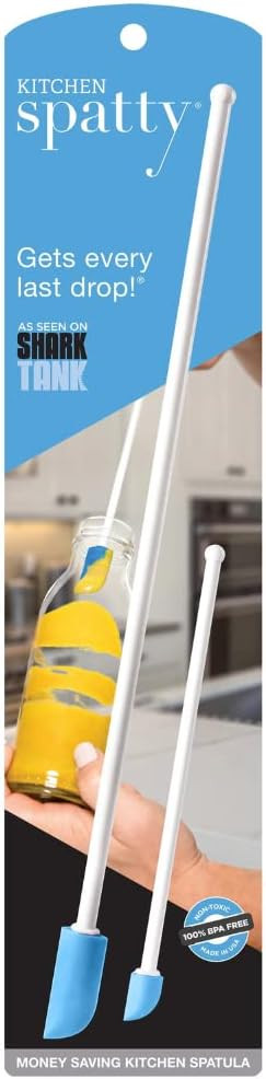 Spatty Daddy Kitchen Spatula Set (6 and 12 Inch Blue) Shark Tank Mom Made to Scrape Last Drop Fro... | Amazon (US)