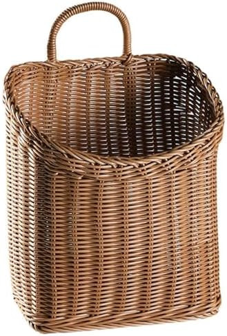 Woven Hanging Wicker Basket for Door, Handmade Rattan Hanging Wall Baskets for Garden Farmhouse H... | Amazon (US)