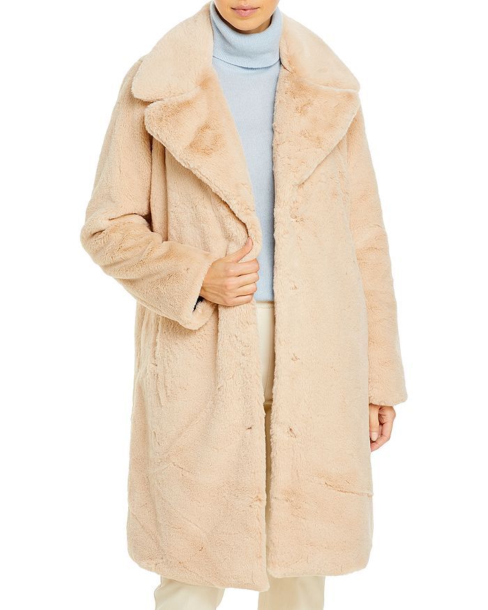 Faux-Fur Coat With Wide Lapels- 100% Exclusive | Bloomingdale's (US)