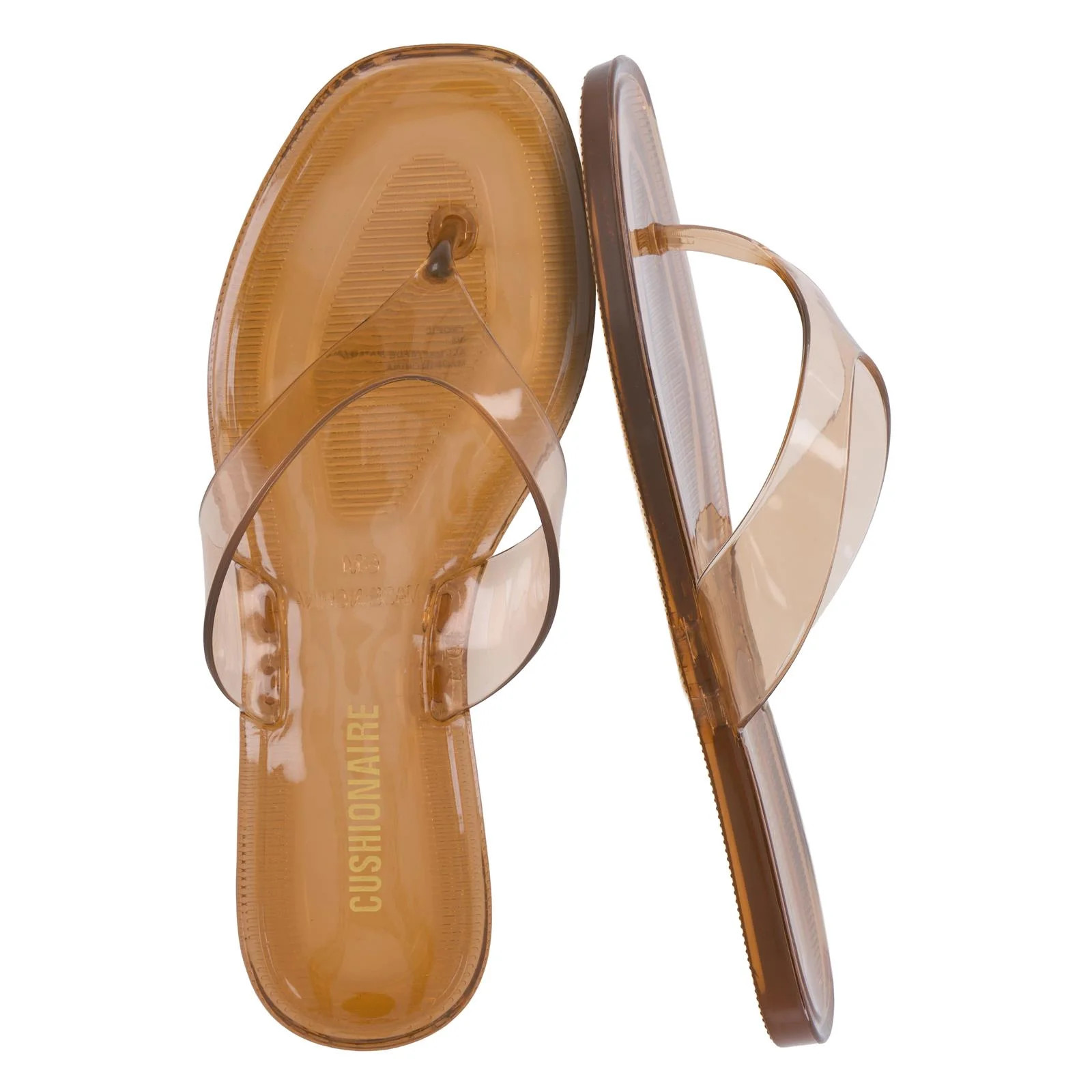 Cushionaire Tropic Thong Jelly Flip Flops for Women with Square Toe and Wide Strap Design, Comfor... | Walmart (US)
