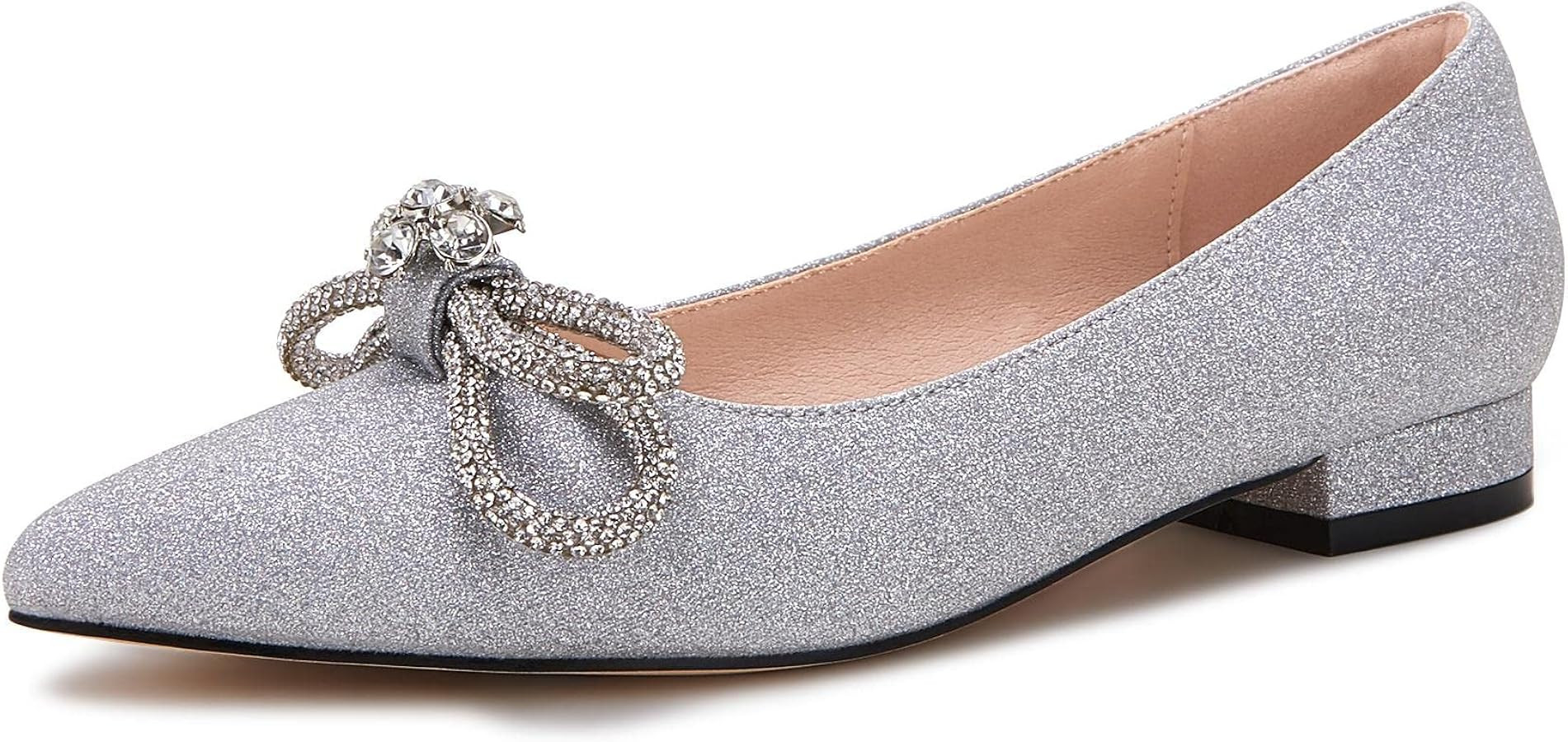 VETASTE Women's Ballet Flats Double Bow Pointed Toe Casual Comfortable Slip on Flat Ballerina Sho... | Amazon (US)