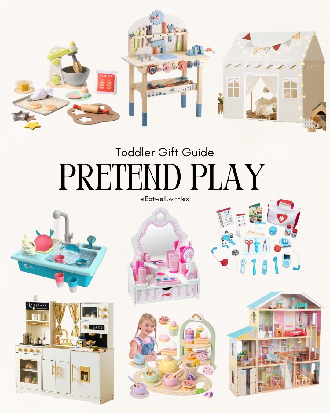 Pretend play favorites your little ones will actually use all year long 💕

Sharing our go-to imaginative play gifts — from play kitchens and tool sets to doctor kits, market stands, sensory toys, and all the cute make-believe accessories that keep toddlers busy, creative, and screen-free.

Perfect for Christmas, birthdays, or stocking up your playroom with things that spark creativity and keep them entertained for more than 5 minutes 😂

#ToddlerToys #PretendPlay #KidsGiftIdeas #ToddlerGiftGuide #HolidayGiftsForKids #ToddlerMom #ImaginativePlay #MontessoriPlay #ScreenFreePlay

#LTKKids #LTKHoliday #LTKGiftGuide