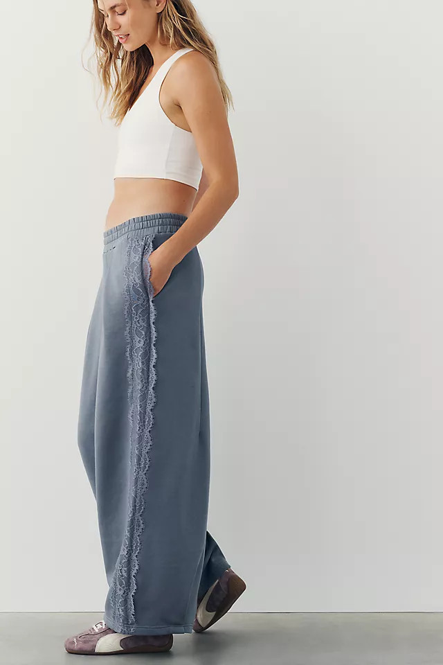Lace Wide-Leg Sweatpants | Anthropologie (US)