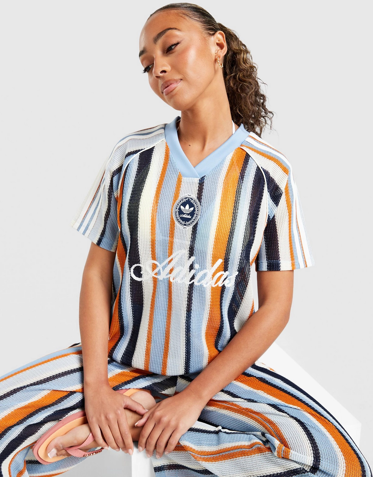 Blue adidas Originals Crochet Football Top | JD Sports UK | JD Sports (UK)