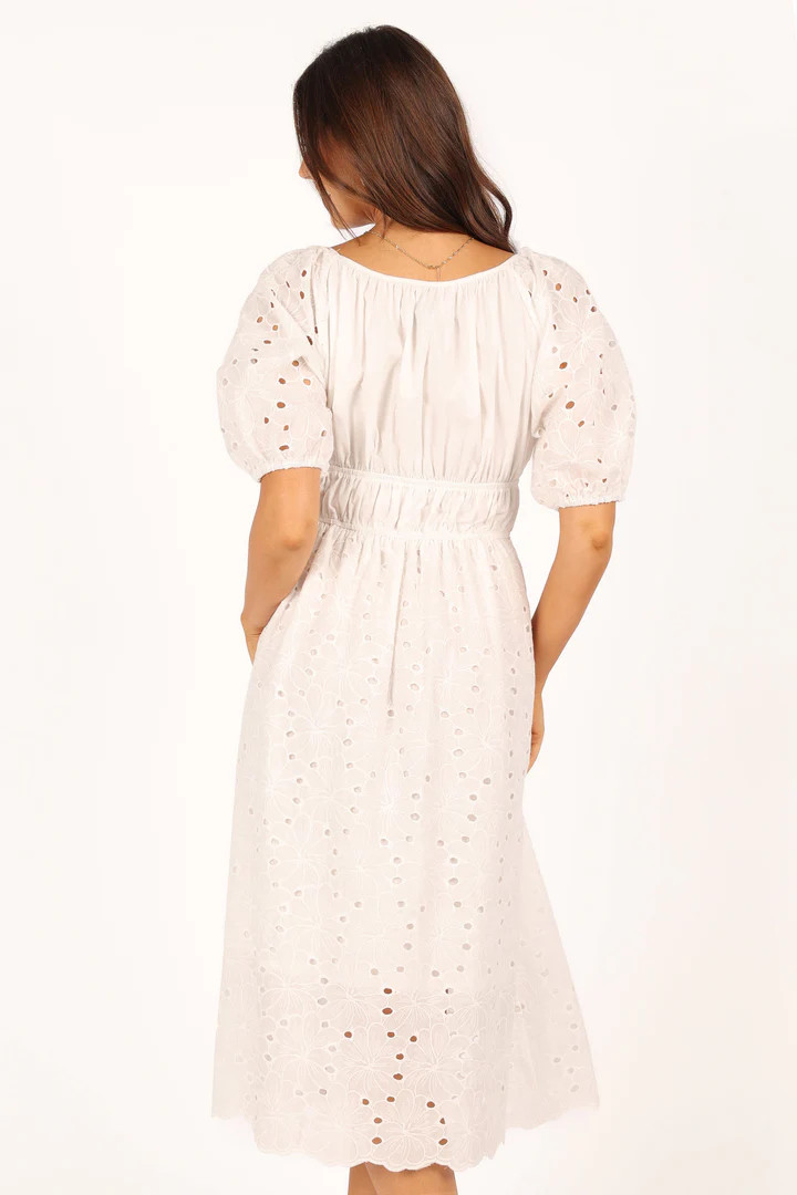 Lana Midi Dress - White | Petal & Pup (US)