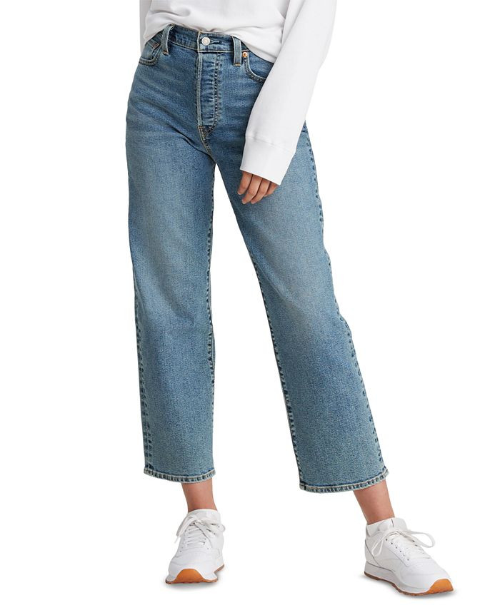 Ribcage Straight-Leg Ankle Jeans | Macys (US)