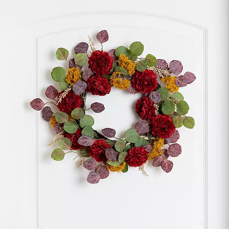 Fall Peony Floral Mix Wreath | Kirkland's Home