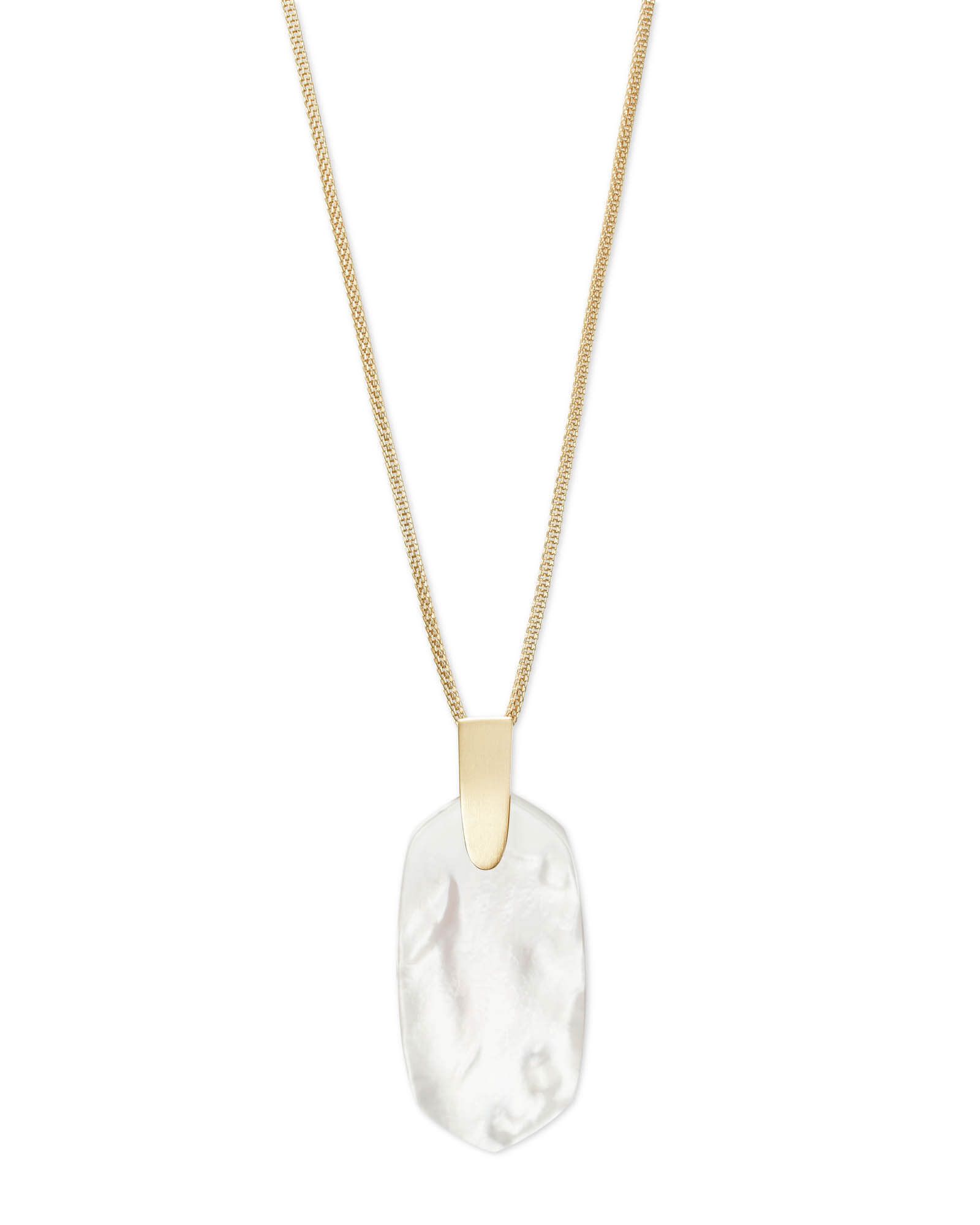 Inez Gold Long Pendant Necklace In Ivory Pearl | Kendra Scott | Kendra Scott