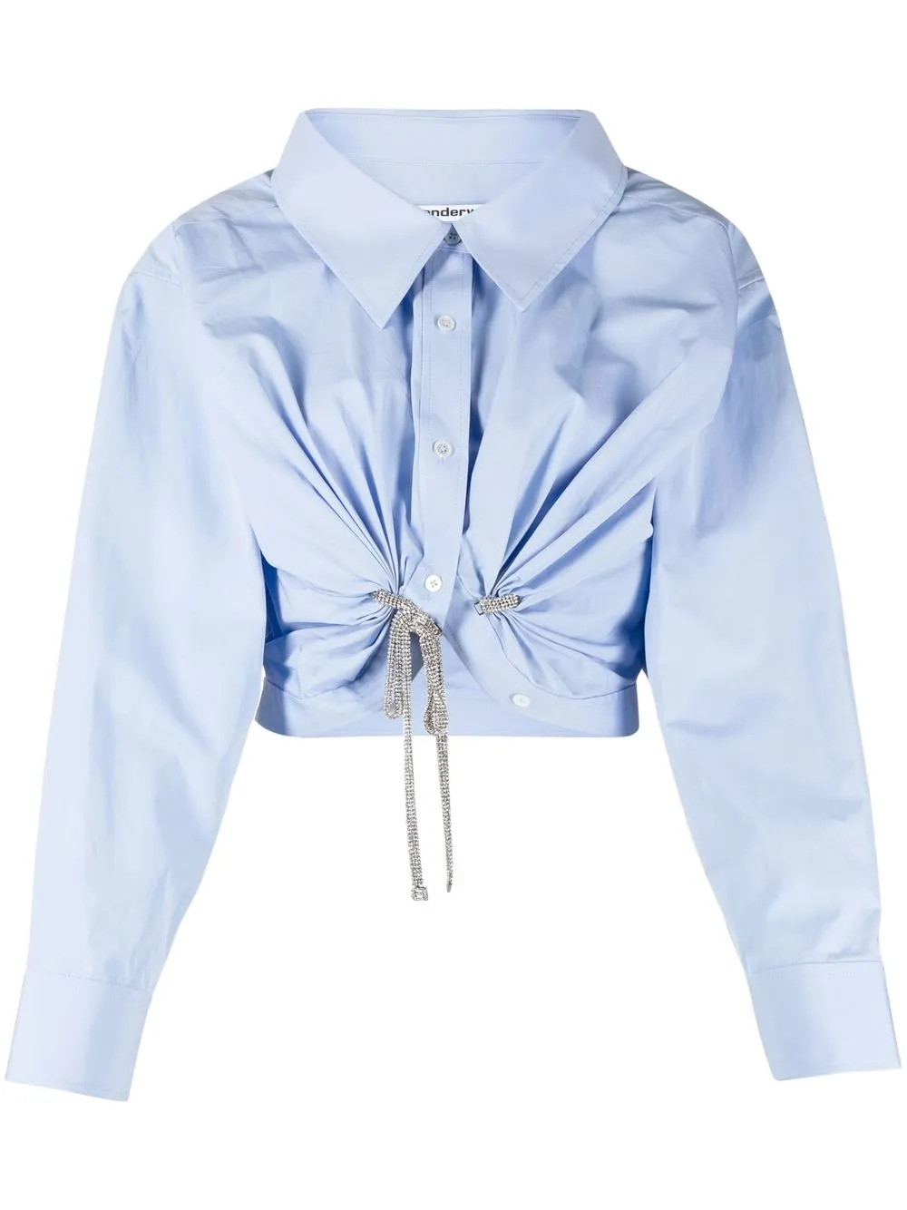 drawstring gathered cropped shirt | Farfetch Global