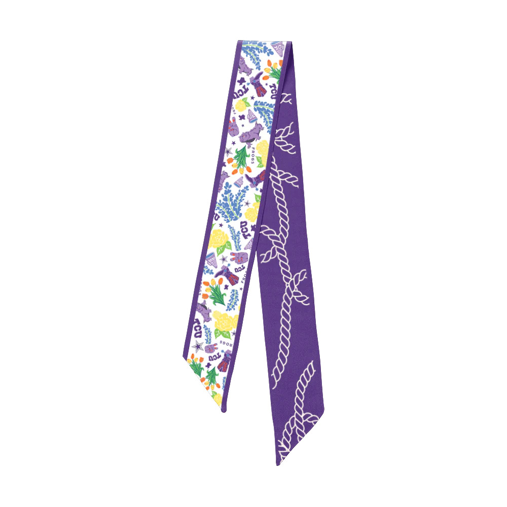 TCU Horned Frogs Twilly Scarf | Saturday Silks