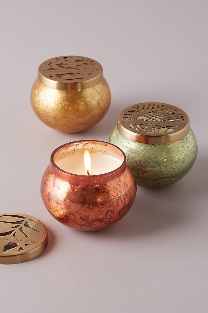 Aurelie Autumn Mini Glass Jar Candle | Anthropologie (US)