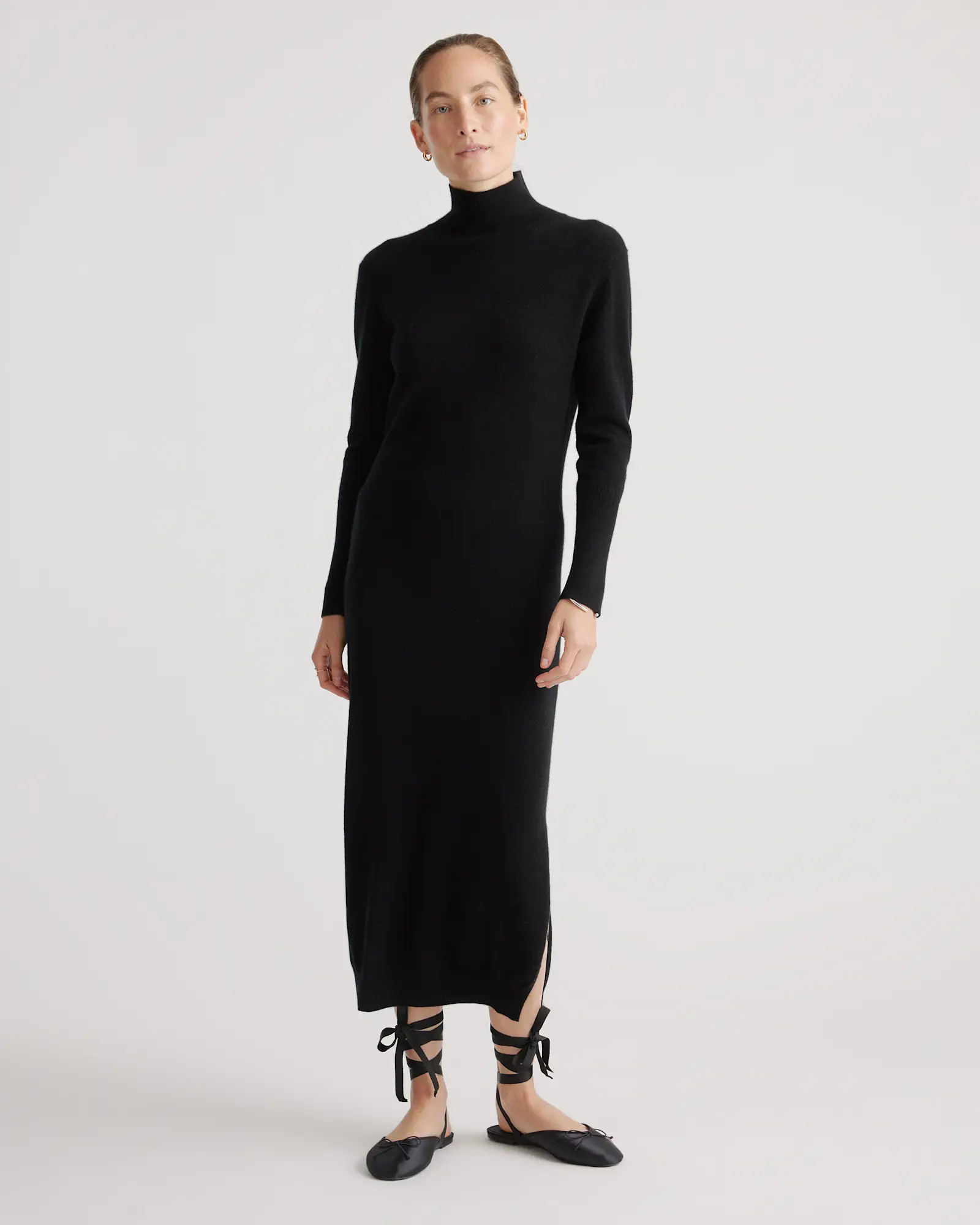 Mongolian Cashmere Turtleneck Midi Sweater Dress | Quince