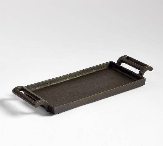 Antiqued Metal Decorative Trays | Pottery Barn (US)