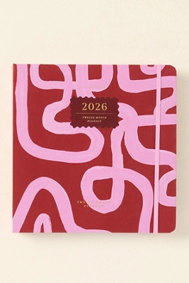 Magenta 2026 Squiggle Hardcover Planner | Anthropologie (US)