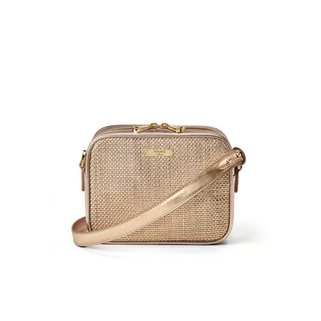 Woven Leather Crossbody Bag

        
            
            Champagne Woven Leather | Aspinal of London