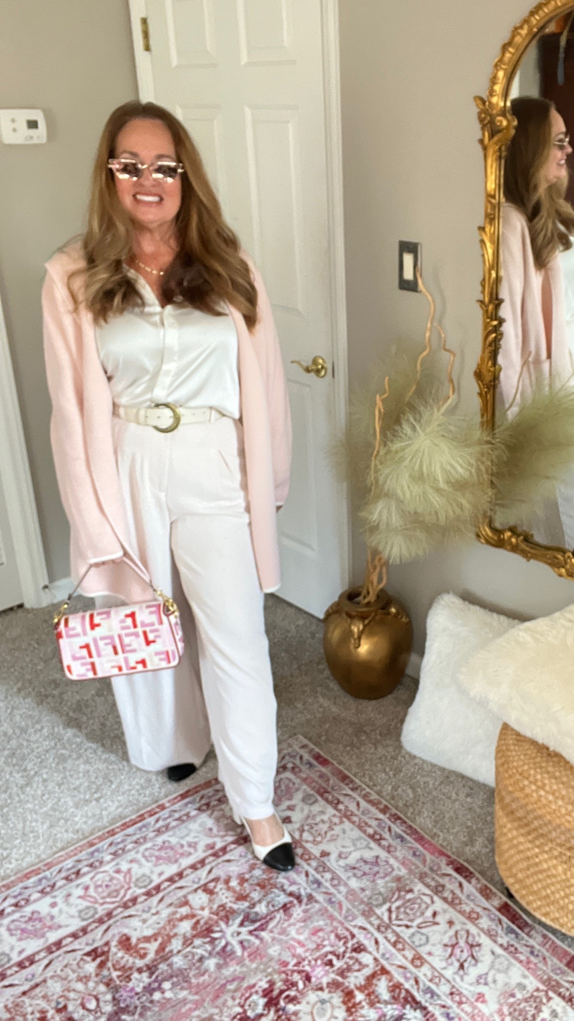 Pale baby pink and ivoryy

#LTKOver40 #LTKmorningroutine #LTKSeasonal