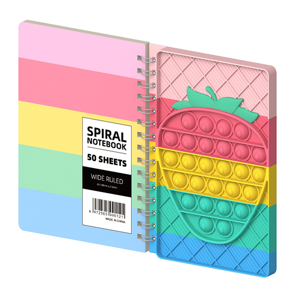 Push Bubble Notebook 50 Sheets A5 Cartoon Spiral Note Book Silicone Sensory Stress Relief Toy for... | Walmart (US)