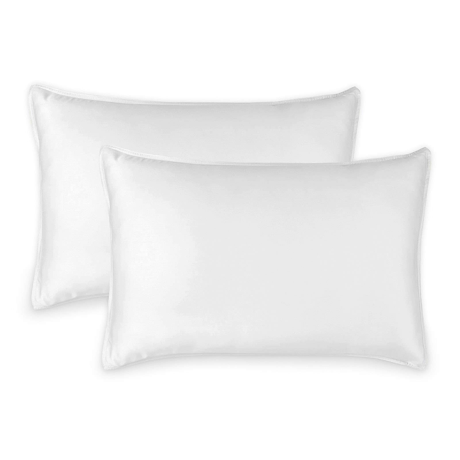Queen Pillowcases by Pure Bamboo, Genuine 100% Organic Viscose Derived from Bamboo, Luxuriously Soft & Cooling, Double Stitching, Envelope Closure (2 Queen Pillowcases, White) | Amazon (US)