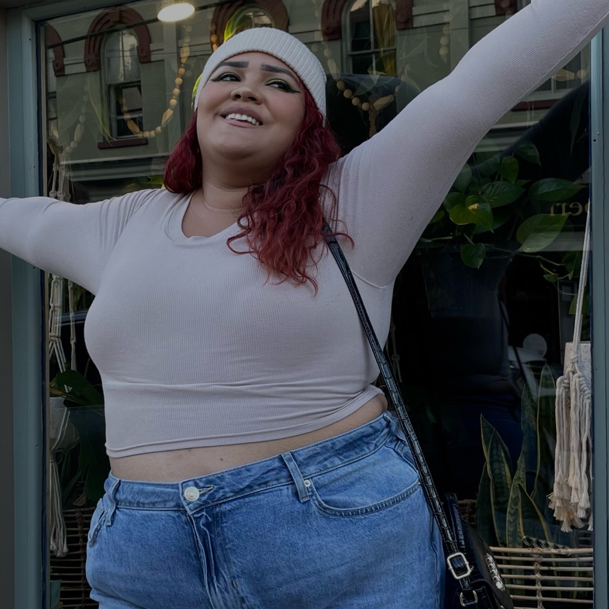 Causal long sleeve+ jeans+ and a beanie classic everyday fit #size18

#LTKunder50 #LTKstyletip #LTKfit