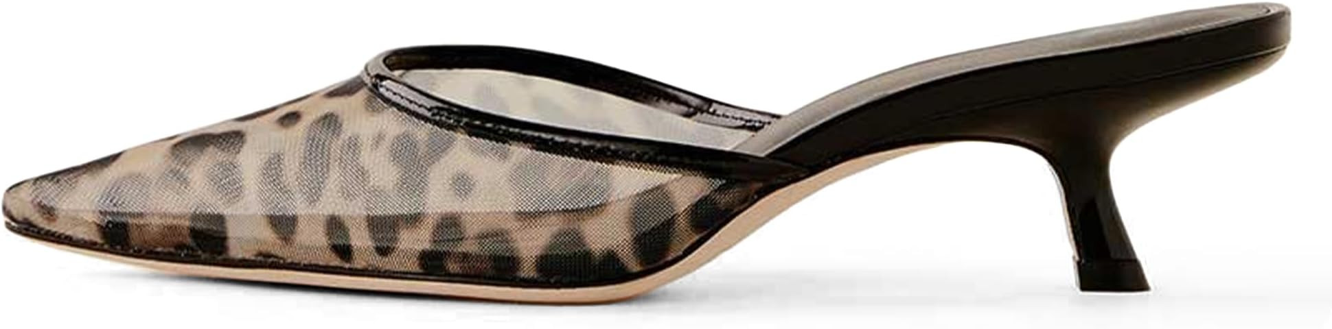 Riekhany Women Kitten Heels Mules Closed Pointed Toe Slip on Backless Stiletto Slingback Heels We... | Amazon (CA)