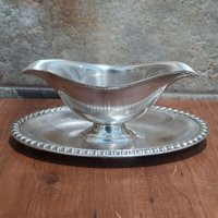 Vintage Metal Silver Plate Gravy Boat | Etsy (US)