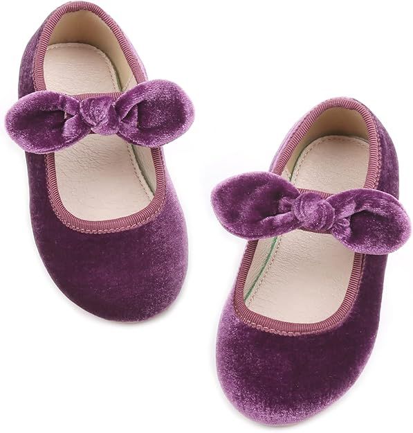Kiderence Toddler Girls Dress Shoes Little Kids Mary Janes Ballet Flats Toddler | Amazon (US)