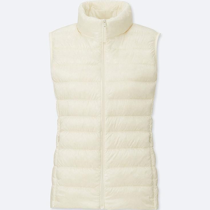 UNIQLO Women's Ultra Light Down Puffer Vest, Off White, XS | UNIQLO (US)