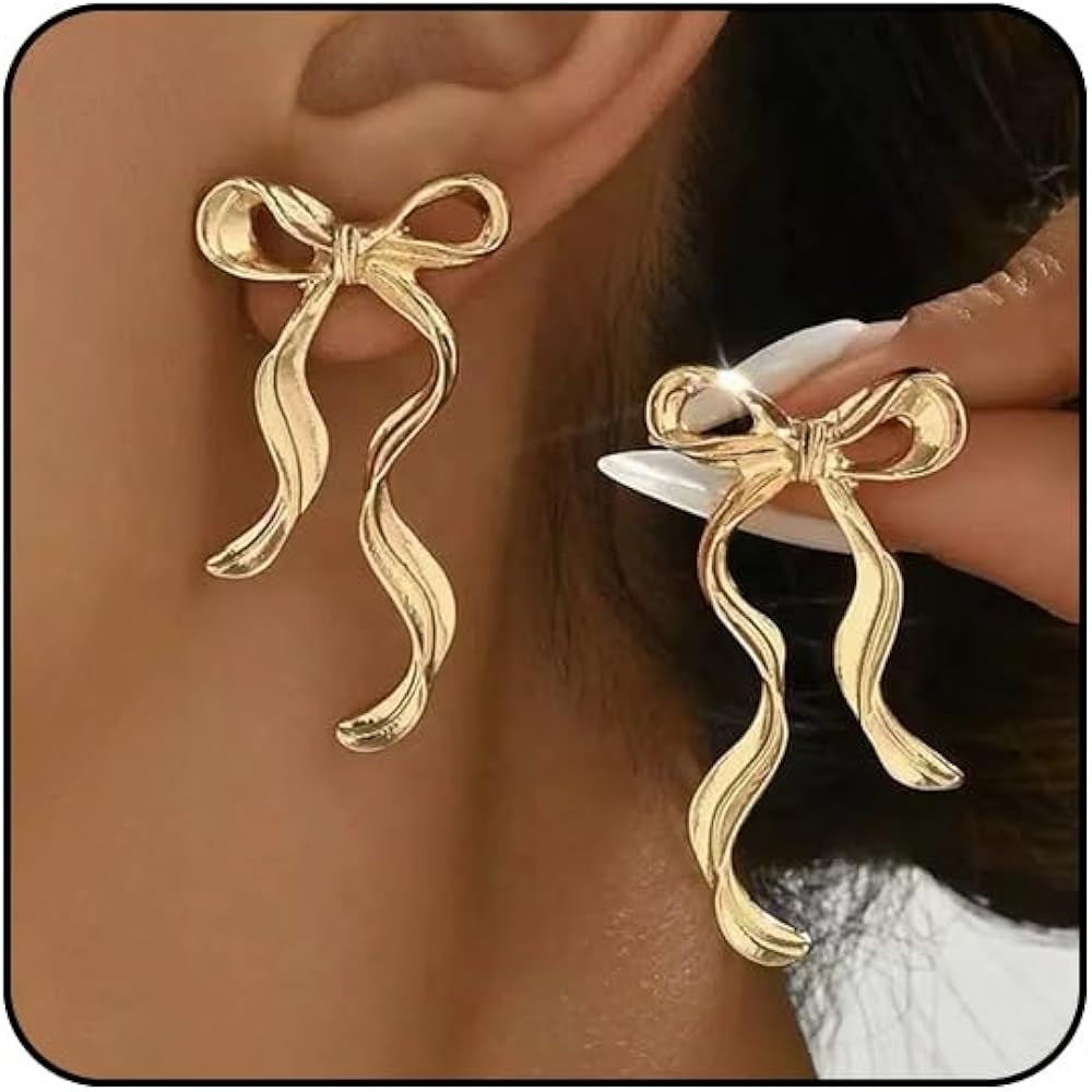 Hot Pink Bow Earrings for Women Red Christmas Jewelry for Women Black Holiday Earrings Coquette R... | Amazon (US)